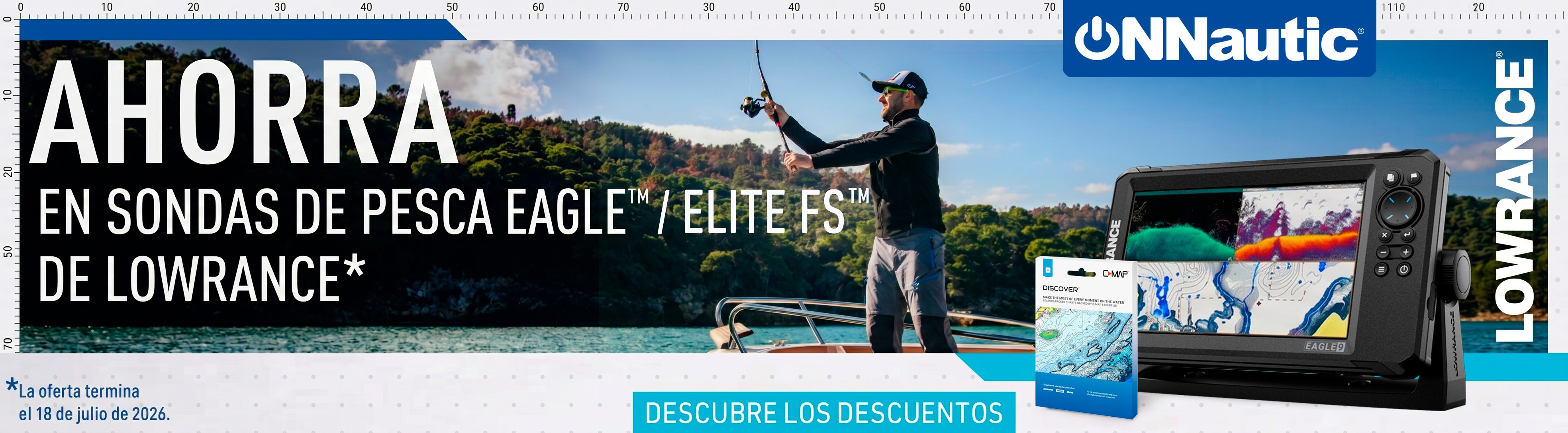 Compra tu Lowrance Eagle o Lowrance Elite FS, a&ntilde;ade una carta C-Map y ahorra hasta 200 &euro; en tu compra, al instante.